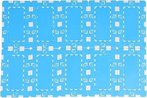 ibasenice 10Pcs Rectangular Poker Chips Set 2.95X1.77In Plastic Game Coins for Texas Holdem Party Game Accessories