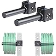 SYL Fitness Olympic Weight Plates Holder Power Rack Attachment Weights Storage Rack, Fit 2x2 & 3x3 inch Square Tube