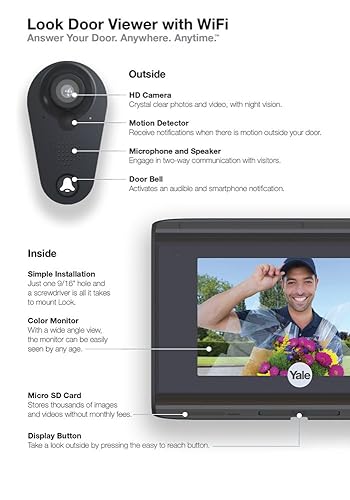 Video Door Yale Doorbell Camera Yale Door Bell (1080p Full HD