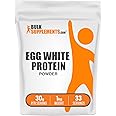 BulkSupplements.com Egg White Protein Powder - Egg White Powder, Lactose Free Protein - Unflavored & Dairy Free, 30g per Serving, 1kg (2.2 lbs) (Pack of 1)