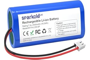 SPARKOLE 7.4V 2500mAh Li-ion Rechargeable Battery for Speaker/Remote Control Toy/Bluetooth Boom Box/Portable DVD Player/Outdoor Lighting