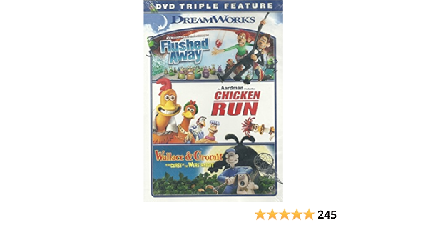 Amazon Com Flushed Away Chicken Run Wallace Gromit By Dreamworks Animated Movies Tv