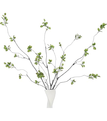 GIVBRO Feuilles D'eucalyptus Artificielles Branches Fausses Tiges De Plantes Artificielles Pour La Décoration De Mariage De Bureau à Domicile, 1 Pièces (#B