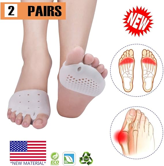 Metatarsal Pads, Toe Separator, Gel Metatarsal Cushion Toe Separators