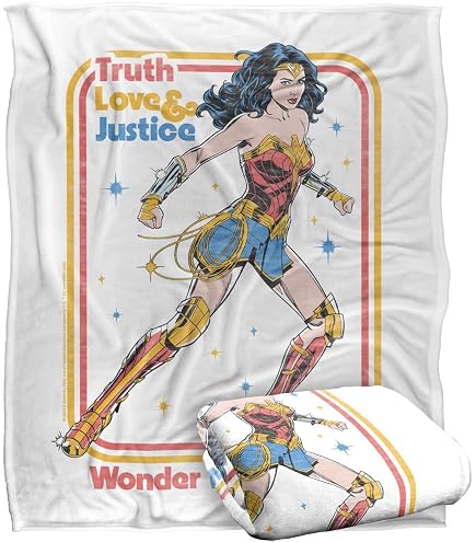 Amazon.com: Wonder Woman 75th Collage Silky Touch Super Soft Throw