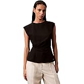 Calvin Klein Jeans Womens Chiffon Twist Front Blouse