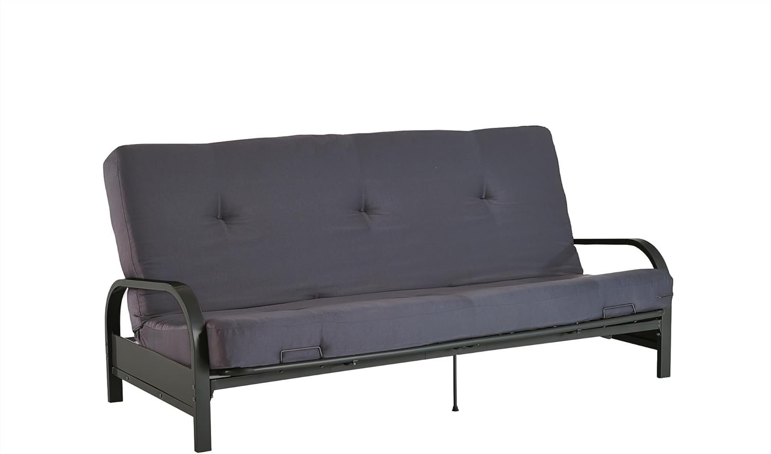 DHP 2105459WE Metal Arm Futon Frame with 6” Mattress & Retainer Covers