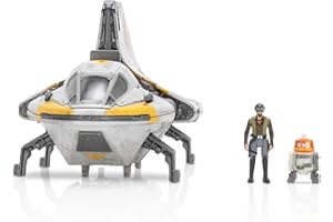 JAZWARES STAR WARS Micro Galaxy Squadron Phantom II - 5-Inch Vehicle with Two 1-Inch Micro Figure Accessories
