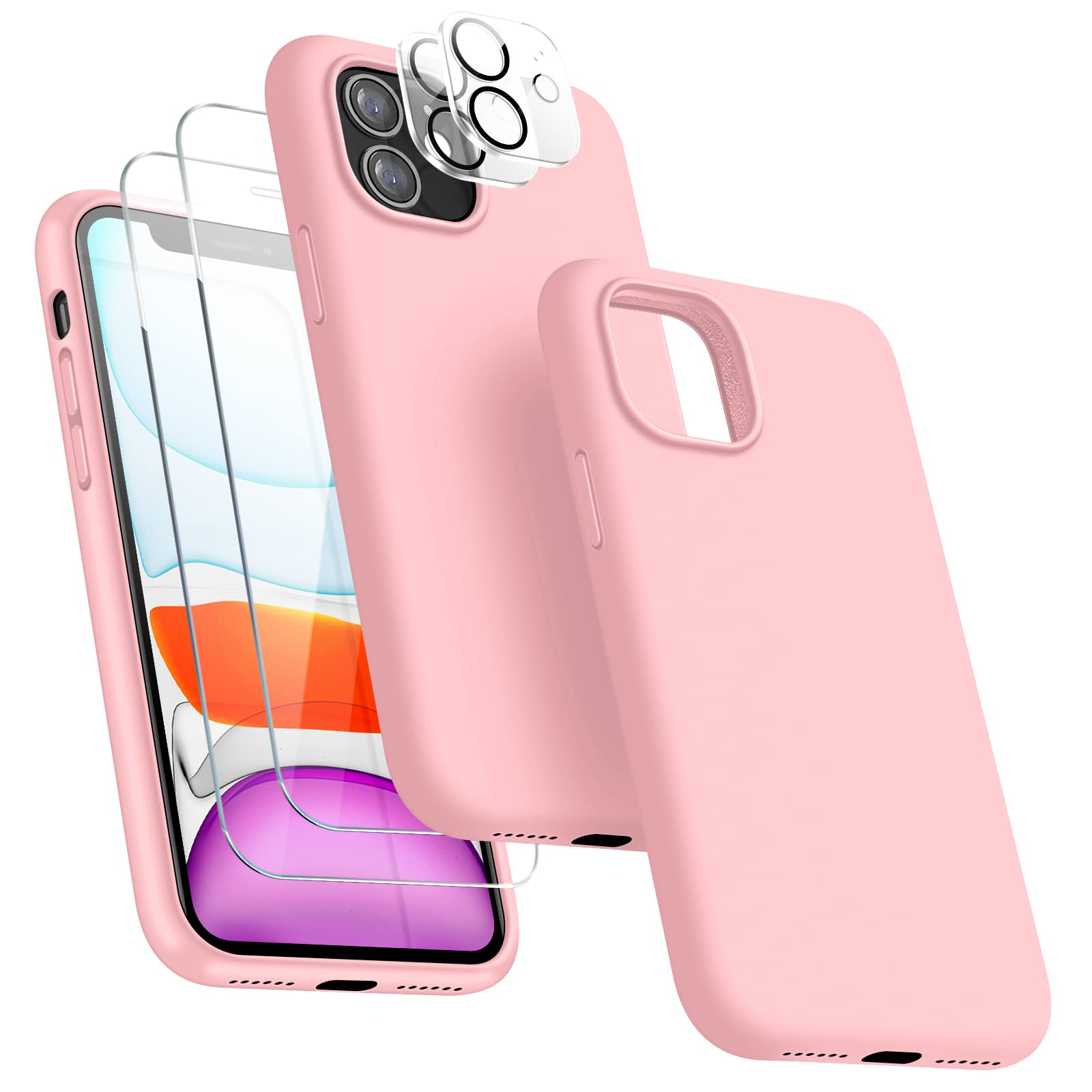 JTWIE [5 in 1 for iPhone 11 Case 6.1 inch, with 2