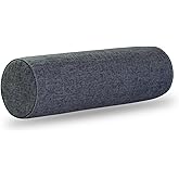 Memory Foam Cylinder Pillow - Ergonomic Cervical Pillow for Neck/Legs/Back Support, Decorative Bolster for Home Sofa/Bed,Cervical Neck Roll Memory Foam Pillows with washable cover (Blue-gray, 6x18)
