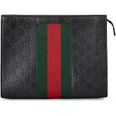 WHAT GOES AROUND COMES AROUND Women's Pre-Loved Gucci Guccissima Supreme Pouch, Black, One Size