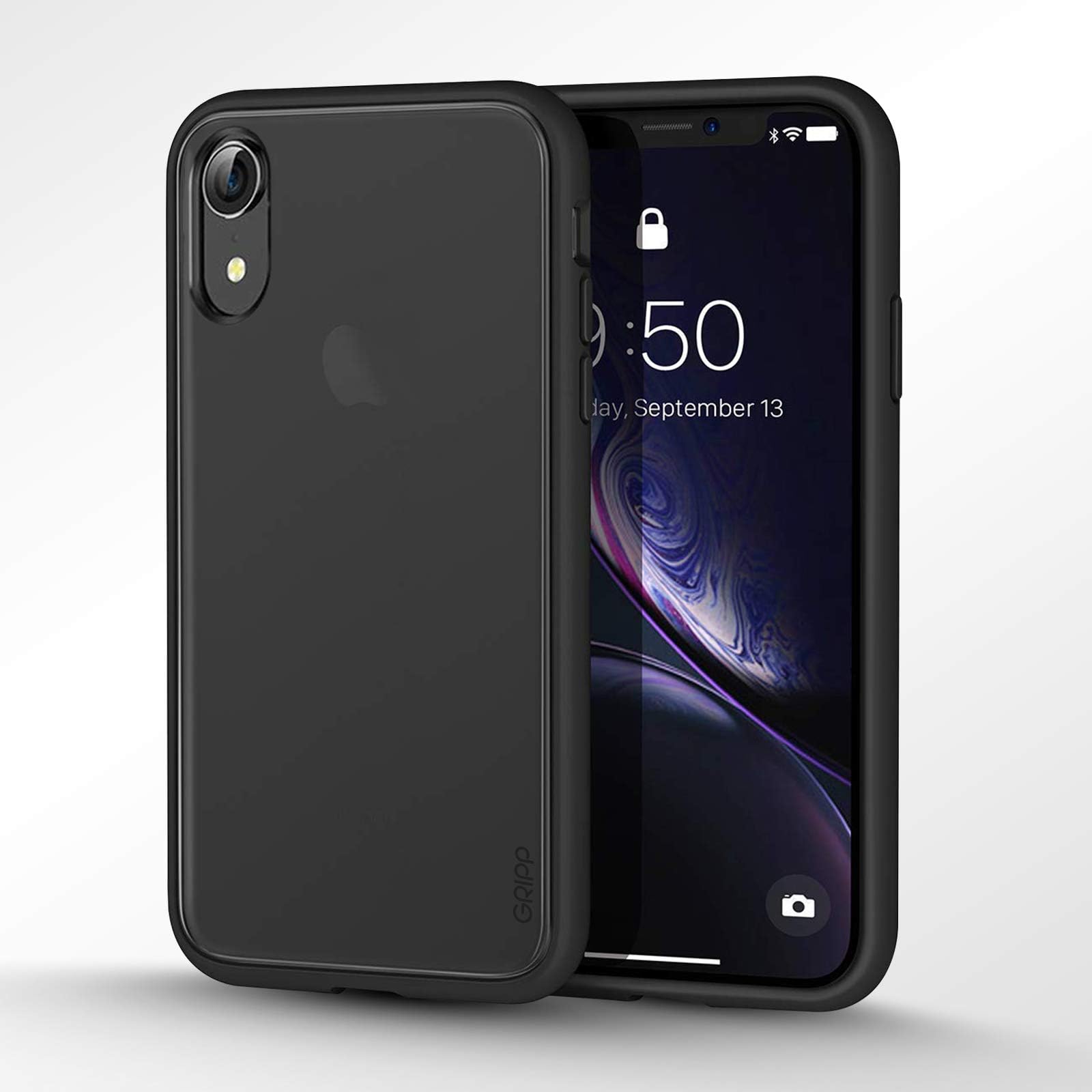 GRIPP® Amaze Back Case for Apple iPhone XR 6.1 inch Scratch Resistance PC Shield with Tough Bumper Drop Tested Total Protection Back Cover - Black