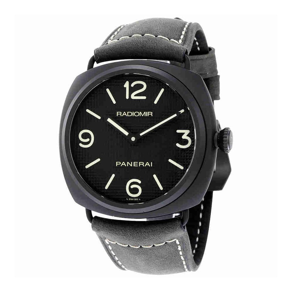Panerai Radiomir Ceramic Men's Watch Leather Strap PAM00643
