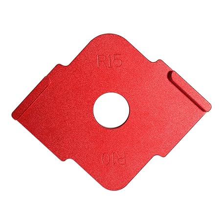 KKmoon 2pcs Half Round Corner Radius Quick Jig Positioning Template R-Angle Locator Aluminum Alloy Engraving Machine for Woodworking