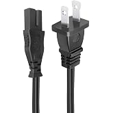 2 Prong 8.2Ft AC Power Cable Cord Replacement for Vizio D32hn-E4, D40-D1 TV | Polarized Replacement for Vizio D24-D1, D32f-E1, D32H-C0, D32H-D1, D32hn-D0, D32hn-D1, D32X-D1, D39H-D0 TV