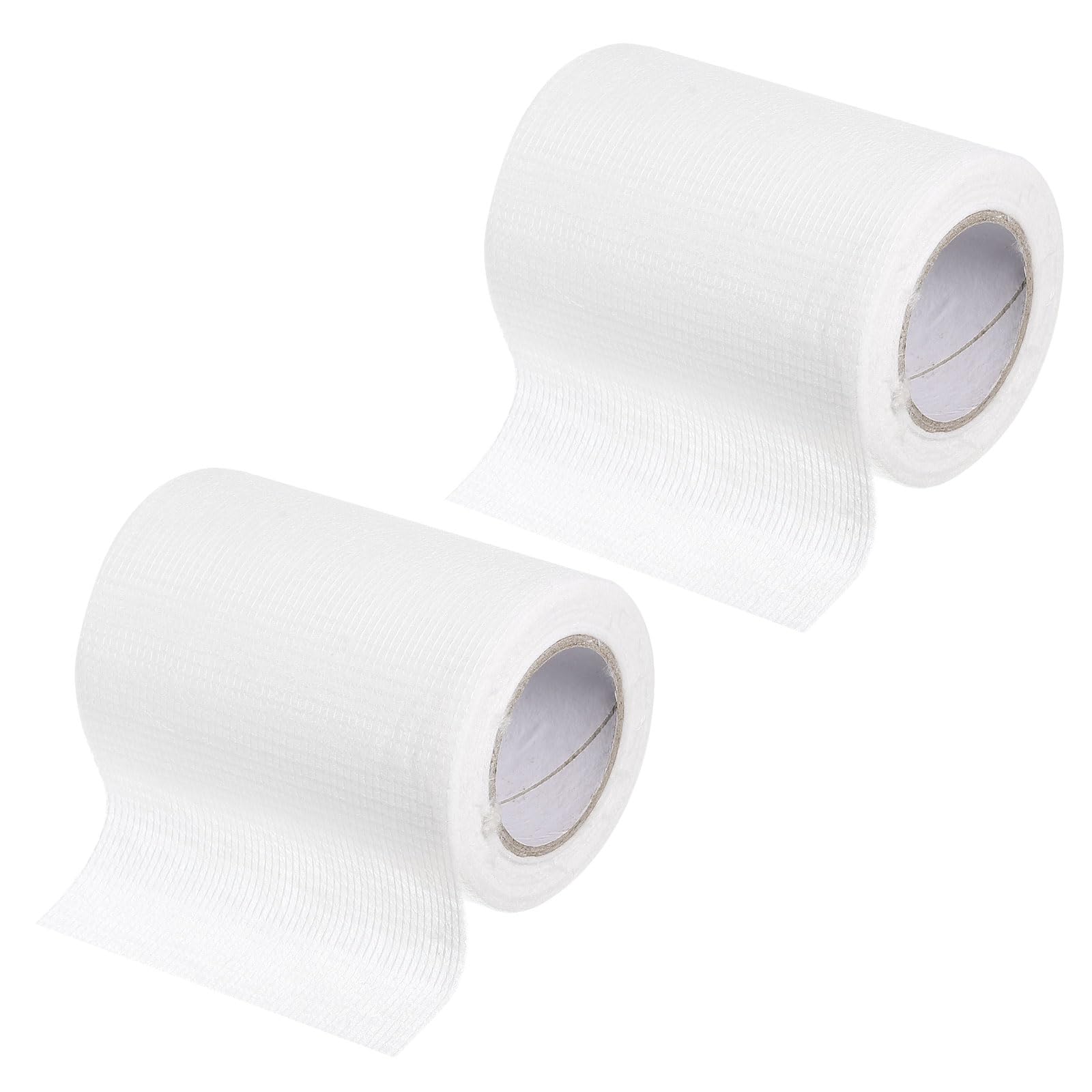 PATIKIL 4inch x 33ft Fiberglass Cloth Tape, 2pcs Polyester Fiberglass Mesh Tape Drywall Tape Polyester Fiber Tape Waterproof White 2.3oz(65g) 0.2MM for Roof Shower Walls Tiles Boat