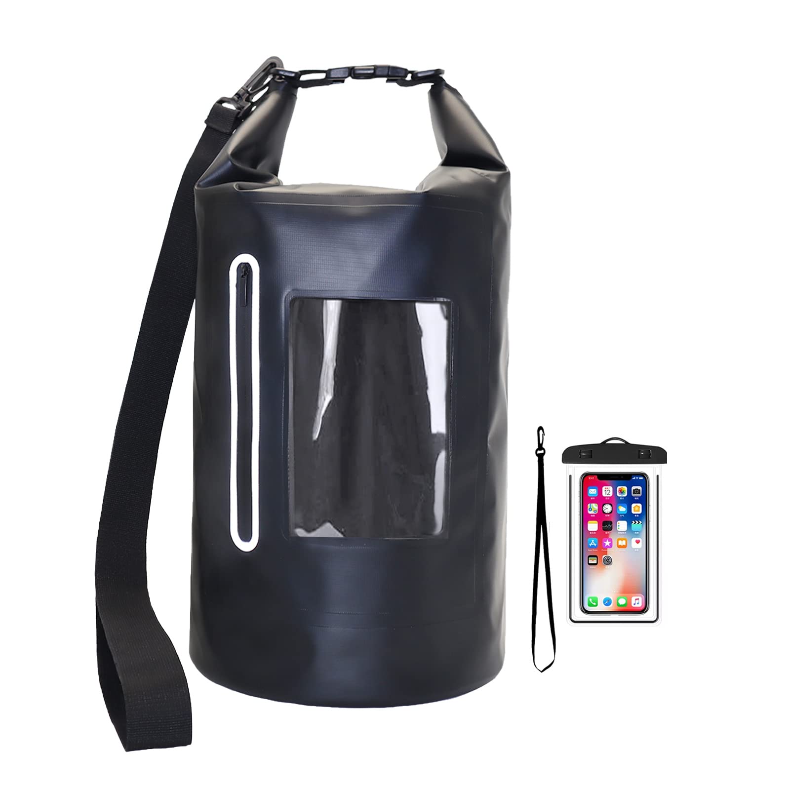 Hodufy Faraday Dry Bag 15L & Waterproof Phone Pouch,Faraday Rucksack Bag EMP for Laptop & Tablet,Inner Double-Layer Shielding Signal Cloth Waterproof Faraday Tote Bag.