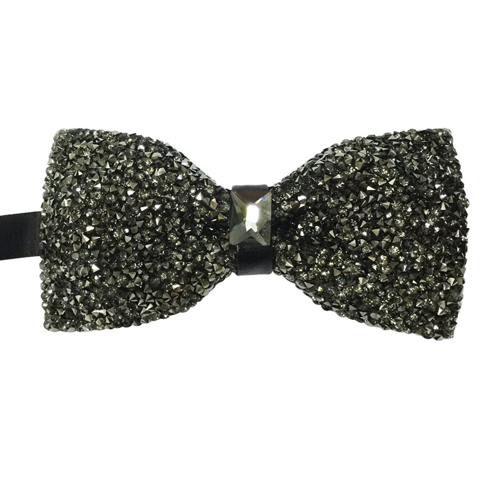 Mens Crystal Shining Luxury Pre Tied Bow Tie Rhinestone Bowtie Bow