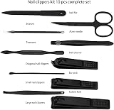 GLAMNE Manicure Set 10 in 1 Professional Stainless Steel with Leather Case view 5