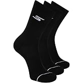 Skechers Men's 3-pack Performance Pickleball Crew Socks, Odor Control &amp; Mesh Ventilation