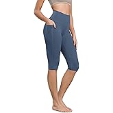 ODODOS Buttery Soft Lounge Yoga Capris with Pockets for Women, 14" / 19" / 21" High Waist Capri Leggings
