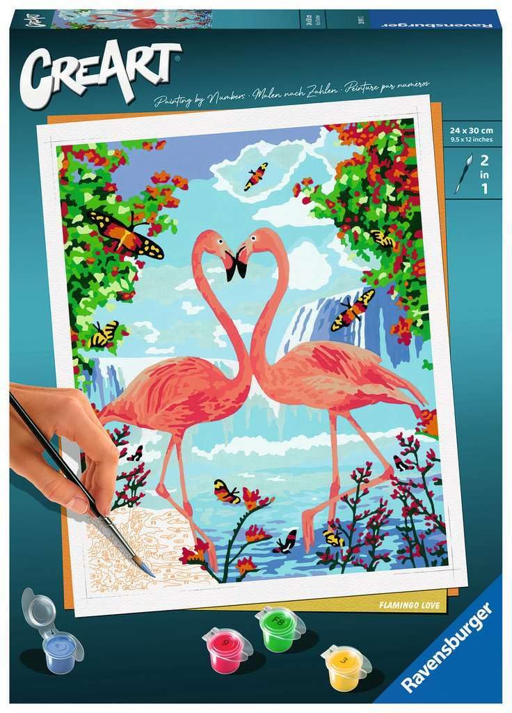 Ravensburger CreArt 28991 Painting by Numbers Flamingo Love from 12 Years