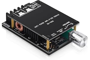 ZK-1002 Bluetooth 5.0 Amplifier Board 100W x 2 HiFi Subwoofer Sound Effect AMP with Volume Control, BT & AUX Inputs, DC 5-27V