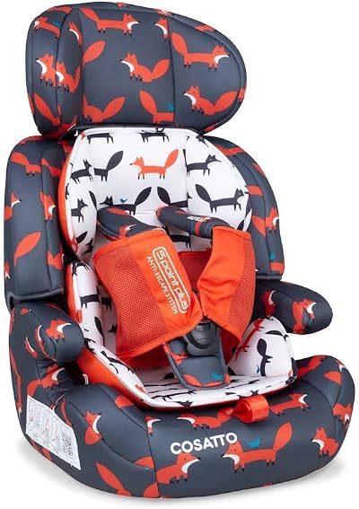 Cosatto Zoomi Toddler Car Seat Booster 9 Months-12 Years Charcoal Mister Fox