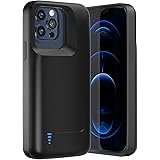 Battery Case for iPhone 12 Pro/ 12, QGOO 5000mAh Portable Rechargeable Battery Pack Extended Charger Cover Kickstand Recharge