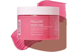 Pallure Color Pigment Refresher Mask, Semi Permanent Hair Color Depositing Conditioner, 8.5 Oz Pastel Pink