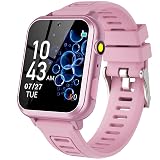 Wiszodet Smart Watch for Kids with 39 Games HD Touch Touchscreen Alarm Clock, Camera Music Player Pedometer Flashlight 12/24 hr Video & Audio Recording, Toys Gift for 3-12 Years Old Girls