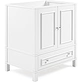 Alaterre Furniture Williamsburg 30 Inch Bathroom Vanity - Freestanding Cabinet Without Sink - Small Wood Vanity with Soft-Clo