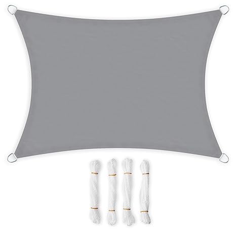 SONGMICS 3,5 x 5 m Sonnensegel, wasserfest, UV-Schutz, Sonnenschutz aus reißfestem Polyester, hält 93% Sonnenstrahlen ab, wet