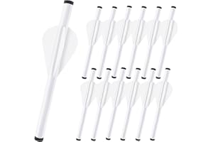 KEAUP 12 Packs Arrow Fletching with 2 Inch Arrow Vanes, Shrink Fletch Stretch Arrow Wraps Universal Fit for Arrows and Bolts, DIY Archery Fletching Tool
