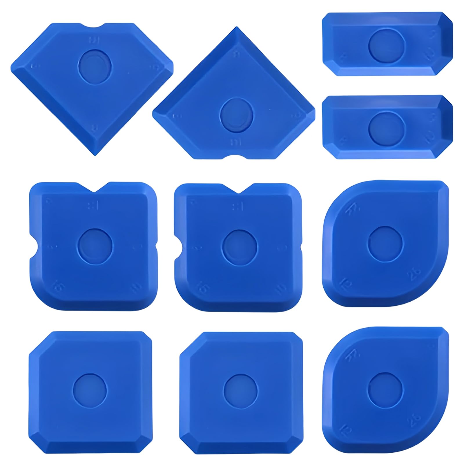Blue Sealant Silicone Caulking Tool Set with Multiple Edges for Kitchens, Bathrooms and DIY Projects