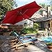 Giantex 10ft Outdoor Patio Umbrella, Market Table umbrella w/Tilt Adjustment and Crank, 180G Polyester, Garden Canopy for Deck Backyard Pool Indoor Outdoor