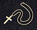 ADoor Stainless Steel Cross Pendant Necklaces for Men or Women Bible Verse Pendant Chain 24 Inch Gold