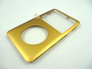 Gold Golden Color Metal Front Faceplate Fascia Housing Case Cover Shell Repair Replacement for iPod 6th Gen Classic 80gb 120gb Thick 160gb and 7th Gen Classic Thin 160gb