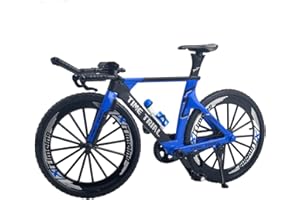 Ailejia Alloy Racing Timetrial Bike Ornament Toy Finger TT Bike Dirt Bicycle Model Bicycle Cake Topper Vehicles Model Decoration Crafts for Home (Blue)