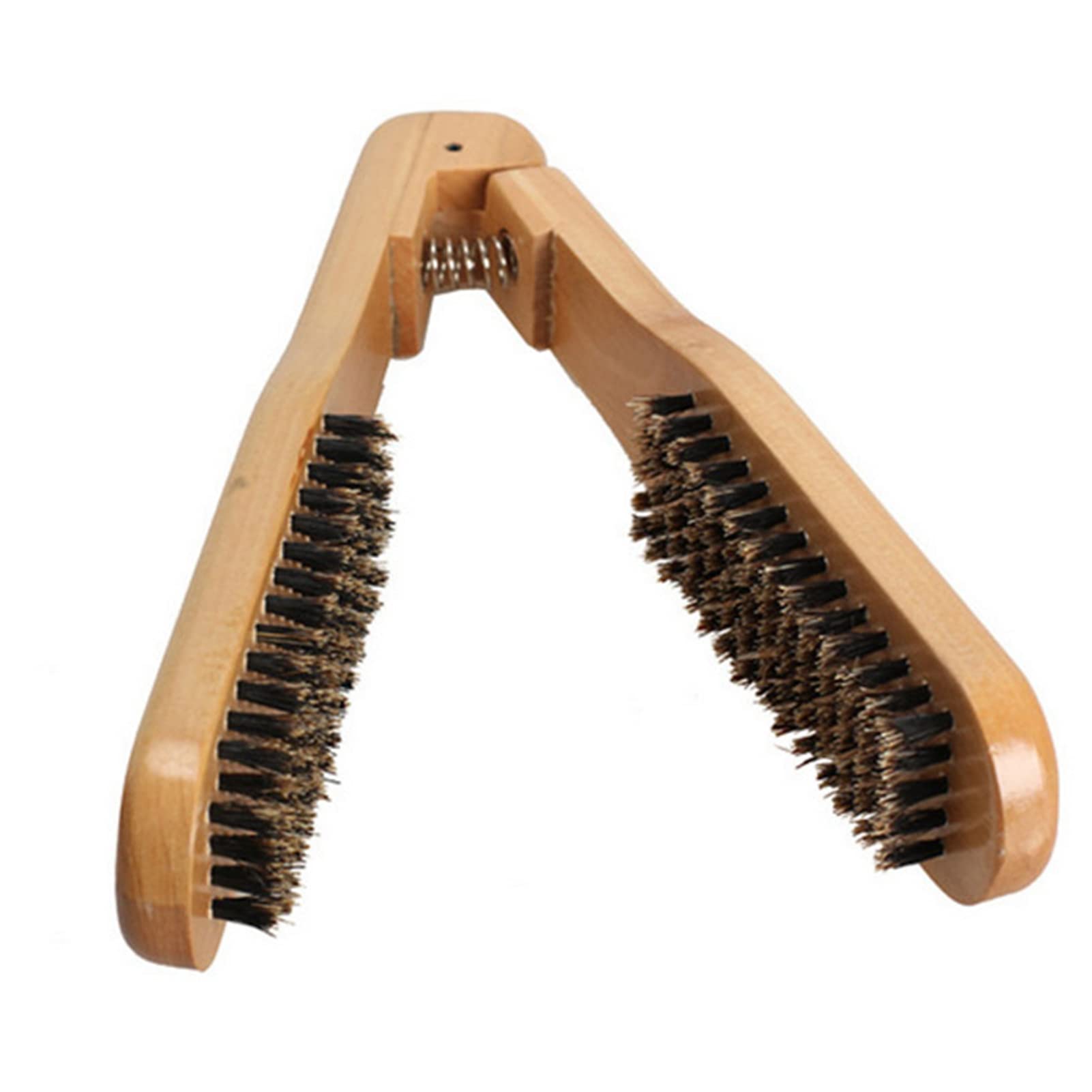 Wooden Hair Straightener Brush, Double Sides Hair Brush Comb Clamp, Clamp Flat Brush Hairbrushes Hair Splint Brush - Prevent Hair Scalp Damage for Home Barbershop