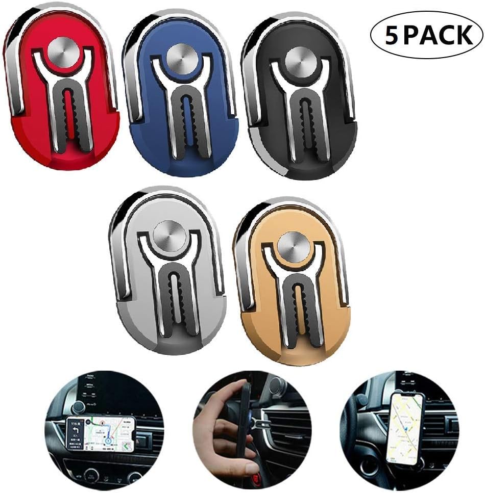 HIPIBEST Yoruii Multipurpose Mobile Phone Bracket Holder Phone Ring Holder Finger Kickstand Stand 360 Degree Rotation for Car Home Magnetic Car Mount with All Smartphone for Car