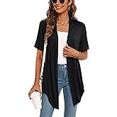 Veryoung Women's 2026 Casual Short Sleeve Cardigan Front Tie Lightweight Summer Casual Open Front Cardigans