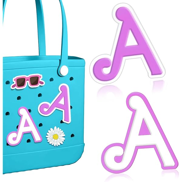 Chris.W 3 Dijes De Letras Para Bolsa Bogg, Dijes De Letras Del Alfabeto, Compatibles Con Bolsa Bogg, Accesorios Decorativos De Letras Para Bolsa De Playa, Bolso De Mano, Decoración De Bolsa