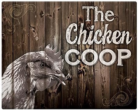 Ohngangd Chicken Coop 8"x12"; Metal Sign eggs Farm Rustic Shabby chic gift idea Christma...