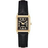 Miykon Women Dainty Vintage Tank Watch, Genuine Leather, Water Resistant | Classic Square Design in Roman, Arabic or Index Dial, Domed Glass, Ion Polished Case, Japanese Quartz with Second Hand