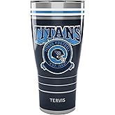 Tervis Traveler NFL Tennessee Titans - Vintage Triple Insulated Tumbler Travel Cup Keeps Drinks Cold & Hot, 30oz, Stainless Steel