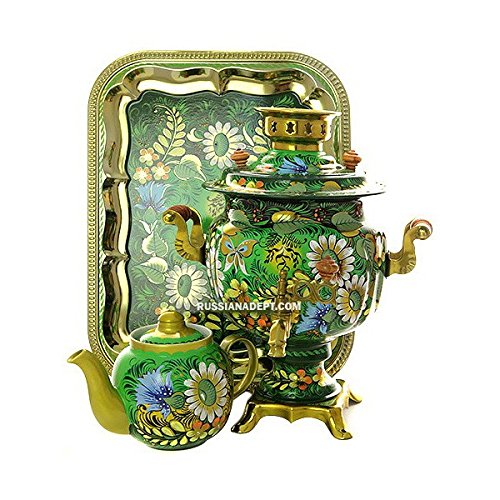 Set electric samovar 3 liters with artistic painting