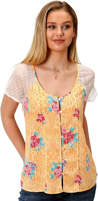 yellow peasant blouse