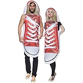 AERO ARMOR Funny Couple Sneakers 2 Pc Tunics Halloween Costume for Adult Red Canvas Shoes Cosplay Outfit