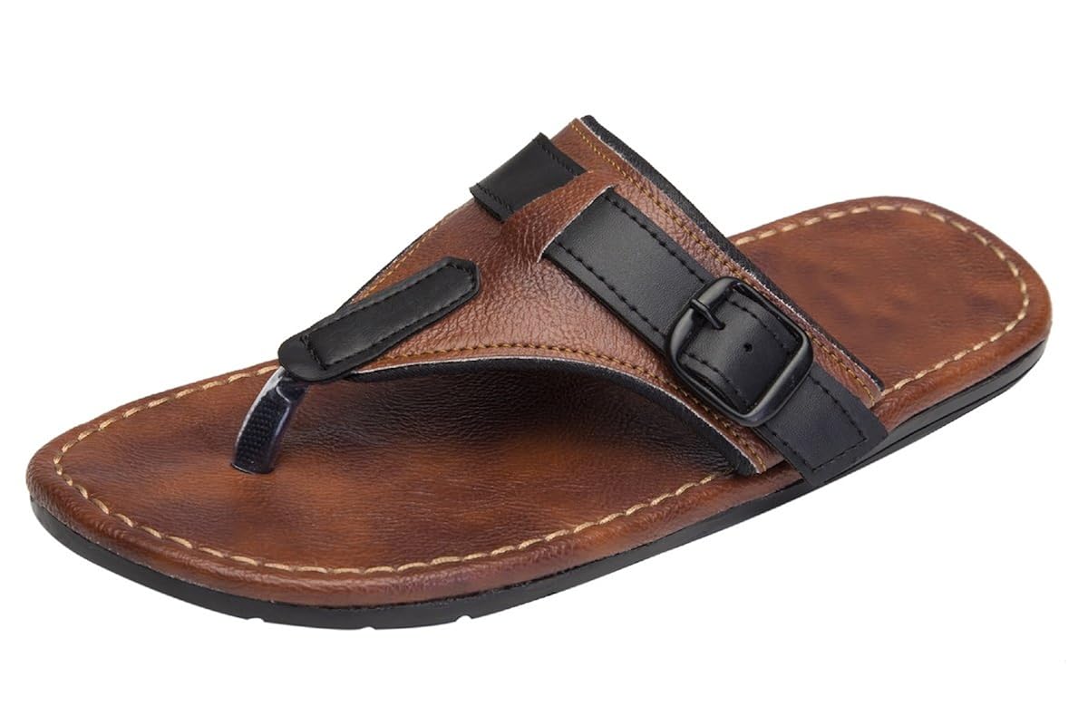 butchi men's synthetic leather slippers